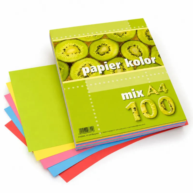 Papier Ksero Kolorowy A4 100 Arkuszy